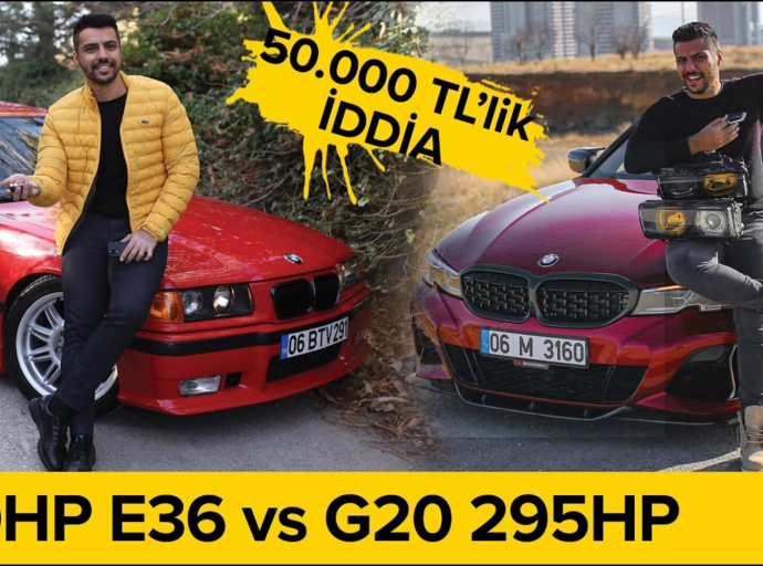 50 Bin TL İddialı Yarış BMW 320i G20 vs E36